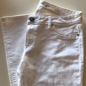 DL1961 Slim Bootcut White Jeans